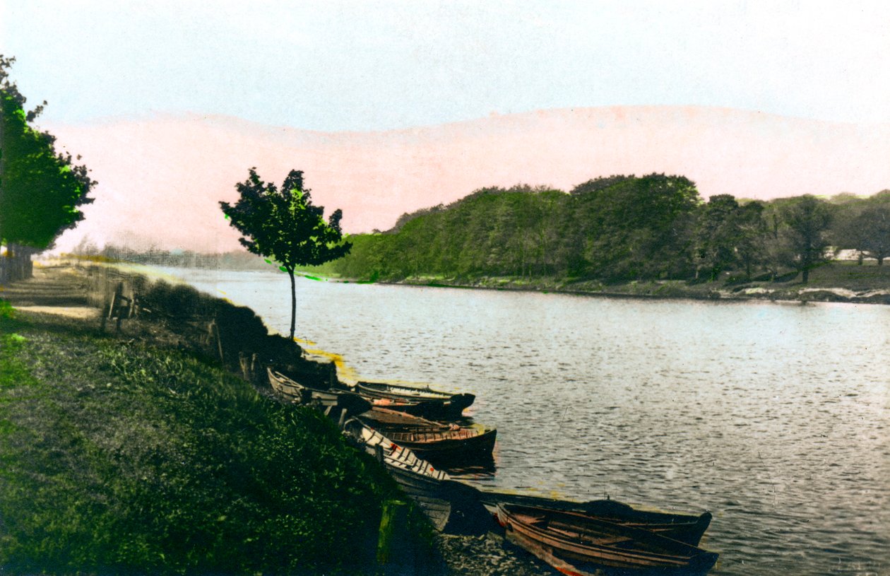 A Tyne folyó Hexhamben, Northumberlandben, 1926. alkotó: Cavenders Ltd