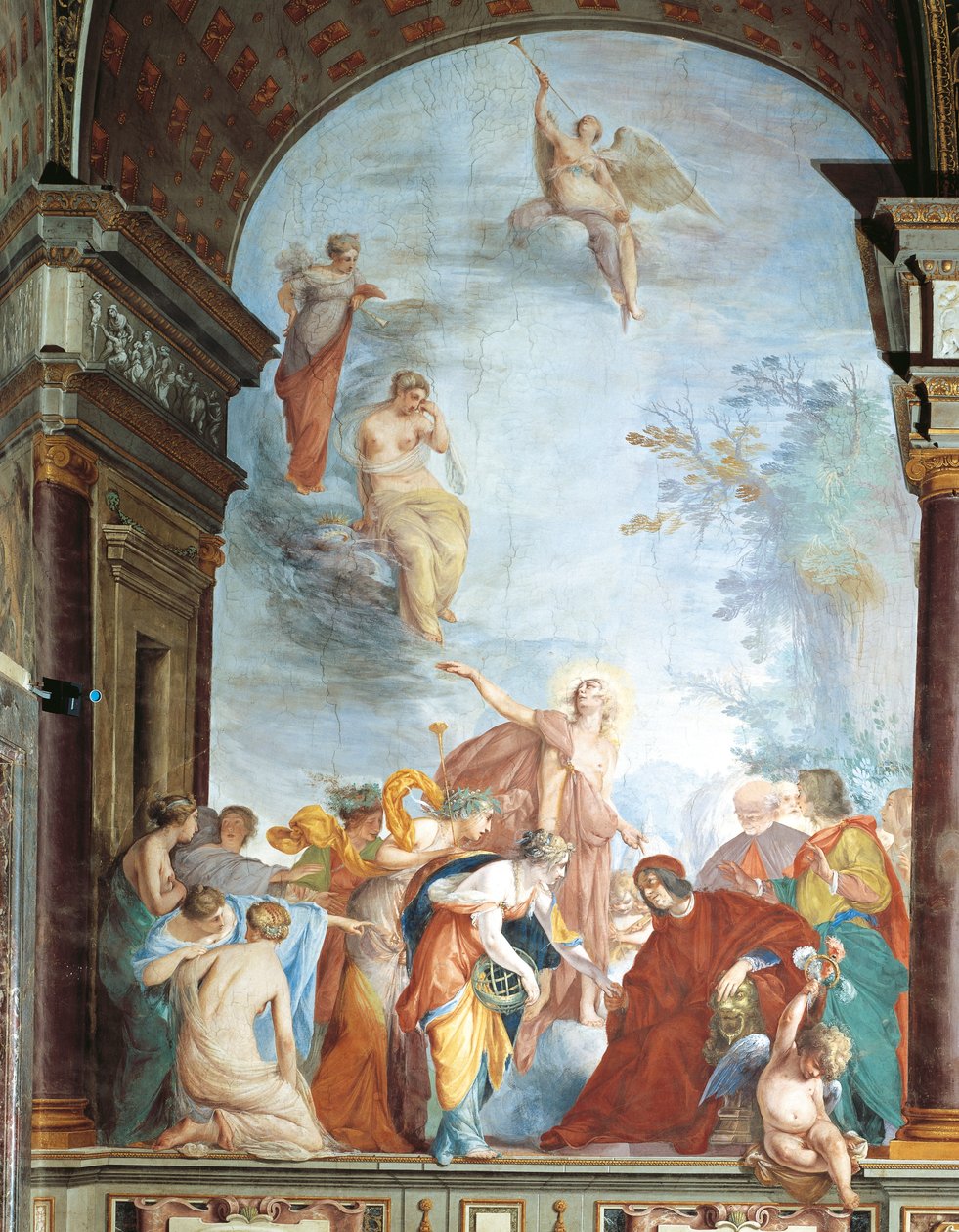 A Hírességek és Szent Anna freskója – Lorenzo de Medici, a csodálatosként ismert tettei (Firenze alkotó: Cecco  Bravo