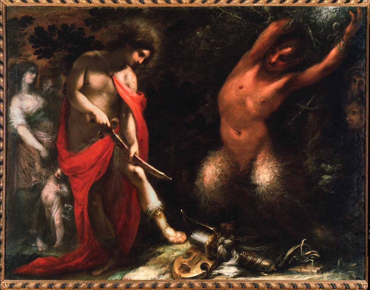Apollo és Marsyas (olaj, vászon). alkotó: Cecco  Bravo