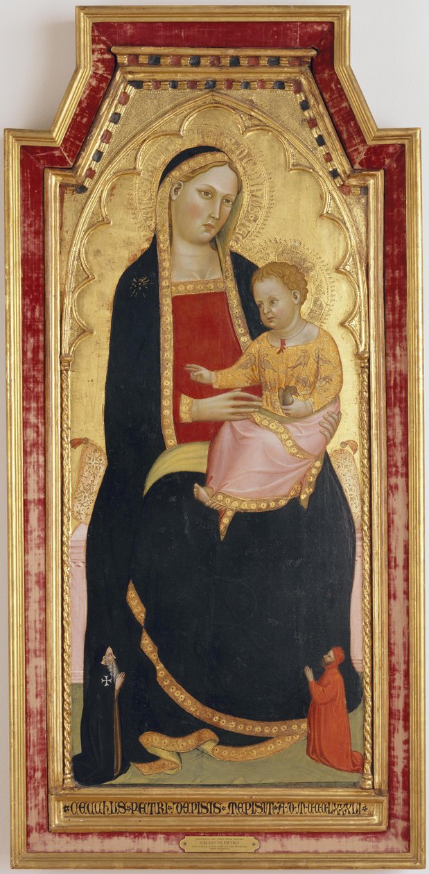 Madonna és gyermeke az adományozókkal alkotó: Cecco di Pietro