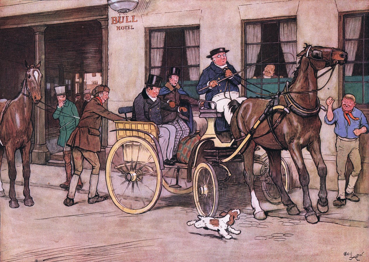 Udvarol! – kiáltott fel Pickwick úr. Udvarol! – visszhangozta Tupman úr és Snodgrass úr a kukából alkotó: Cecil Charles Windsor Aldin