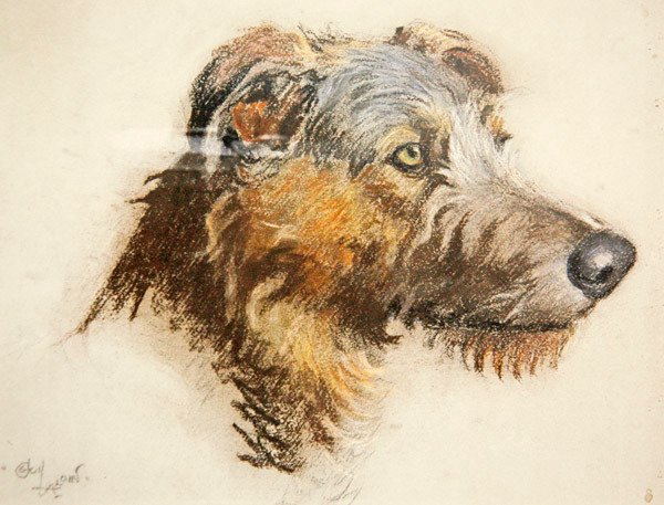 Egy skót szarvaskutya (pasztell színezett papíron) alkotó: Cecil Charles Windsor Aldin