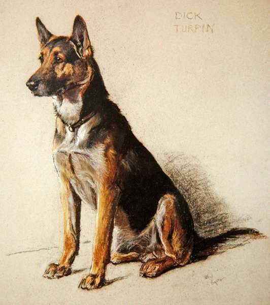 Dick Turpin (pasztell színezett papíron) alkotó: Cecil Charles Windsor Aldin