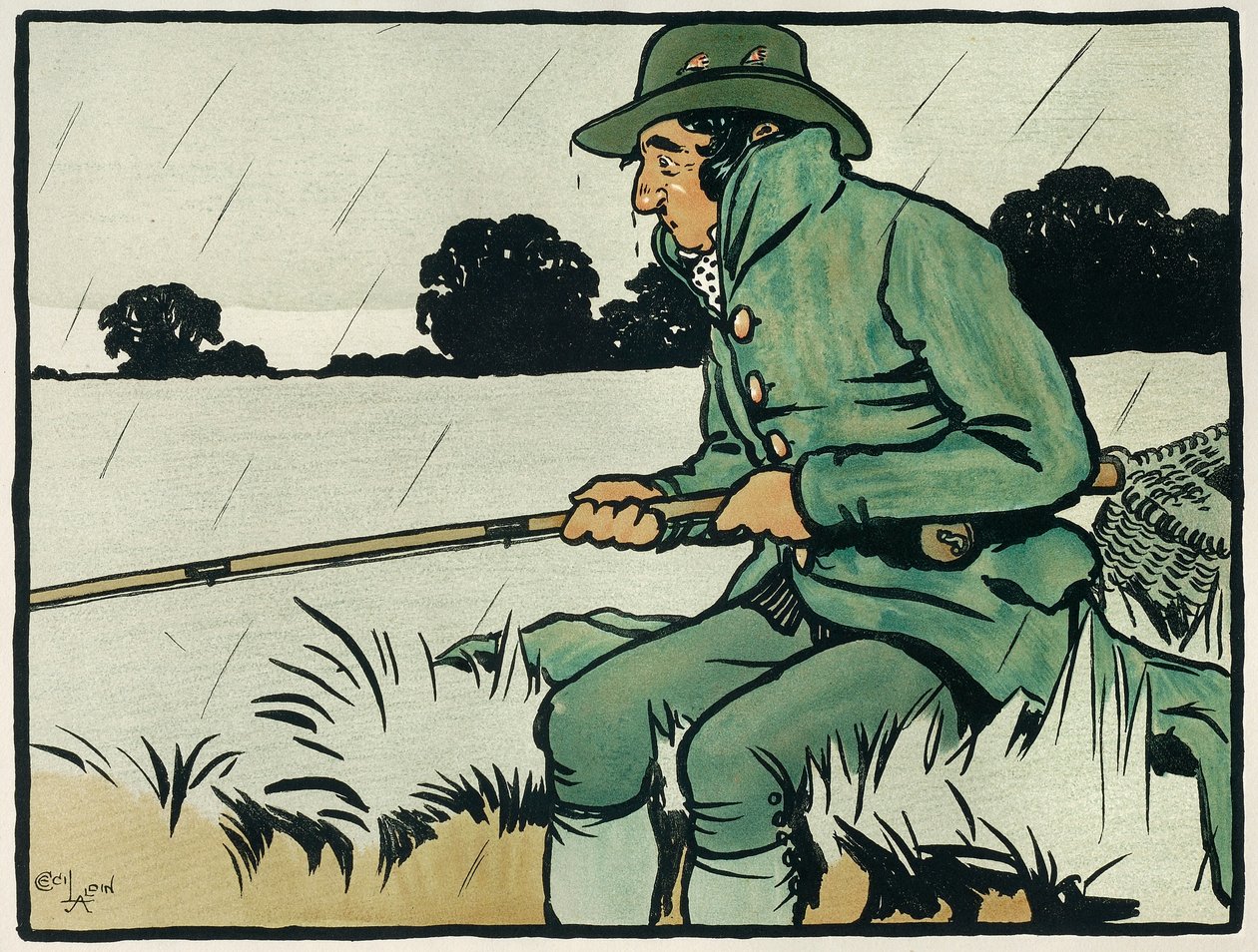 Régi angol sportok és játékok: horgászat alkotó: Cecil Charles Windsor Aldin