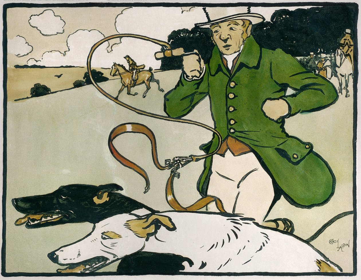 Régi angol sportok és játékok: Coursing alkotó: Cecil Charles Windsor Aldin