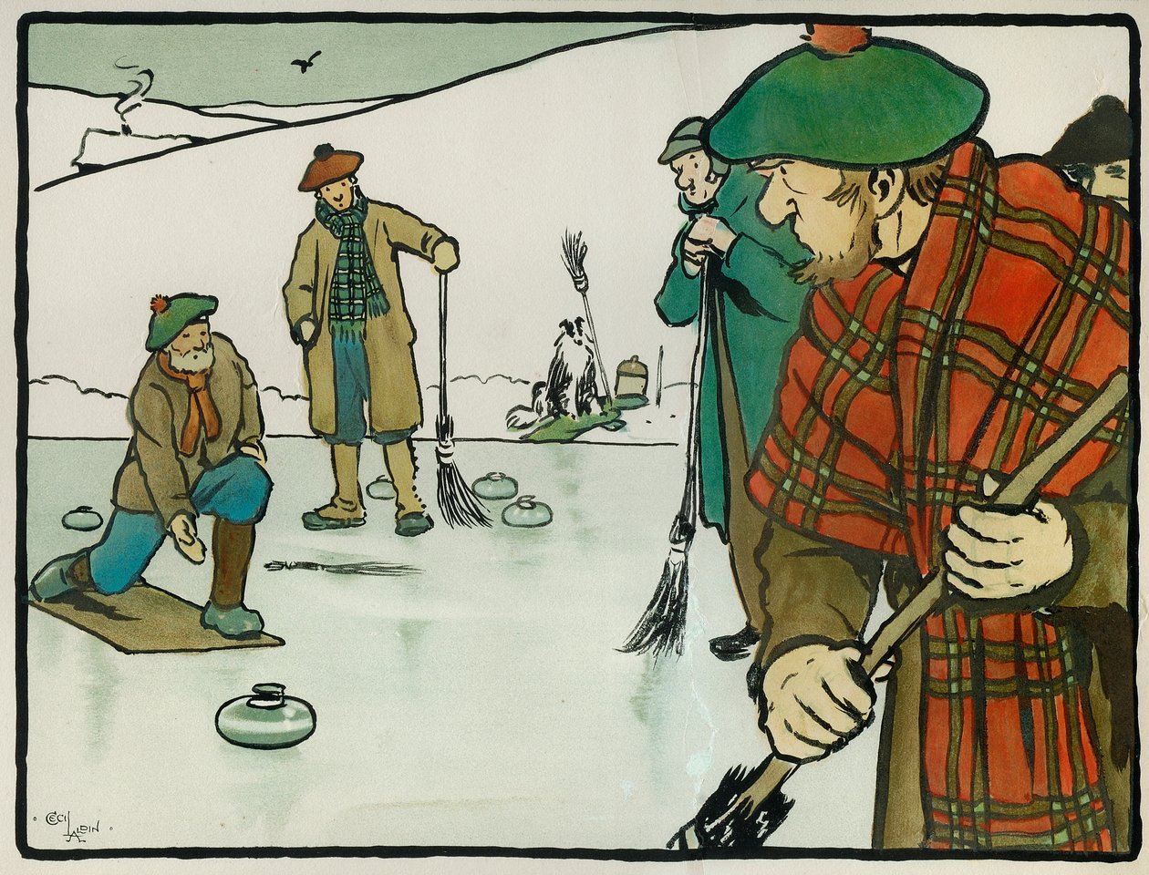 Régi angol sportok és játékok: Curling alkotó: Cecil Charles Windsor Aldin