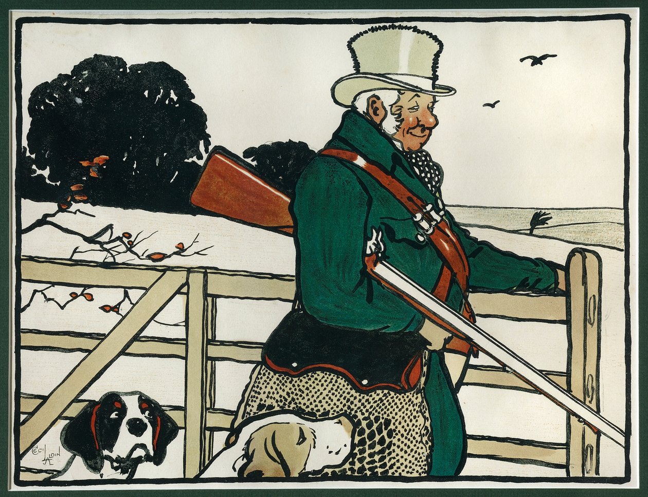 Régi angol sportok és játékok: Lövészet alkotó: Cecil Charles Windsor Aldin