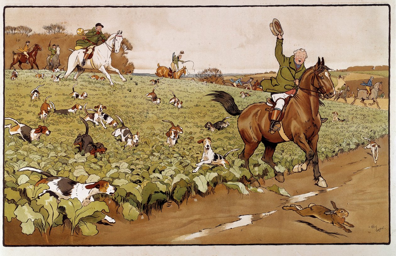 Cecil Aldin (1870-1935) akvarellje 19. századi magángyűjtemény alkotó: Cecil Charles Windsor Aldin
