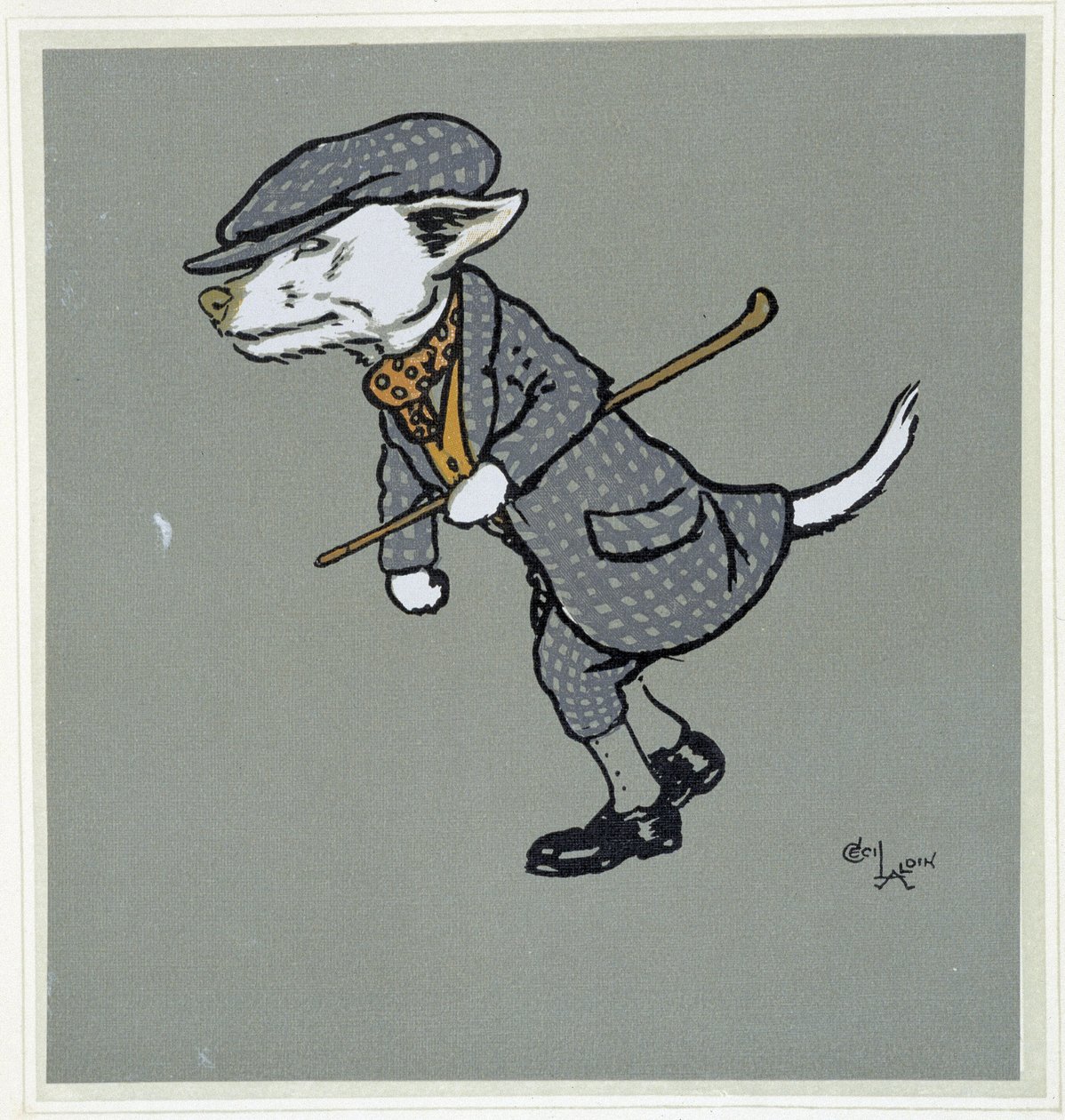 Fehér róka, úriember - a „Merry Party”-ban, ill. Cécil Aldin, szerk. Hodder & Stoughton, London alkotó: Cecil Charles Windsor Aldin