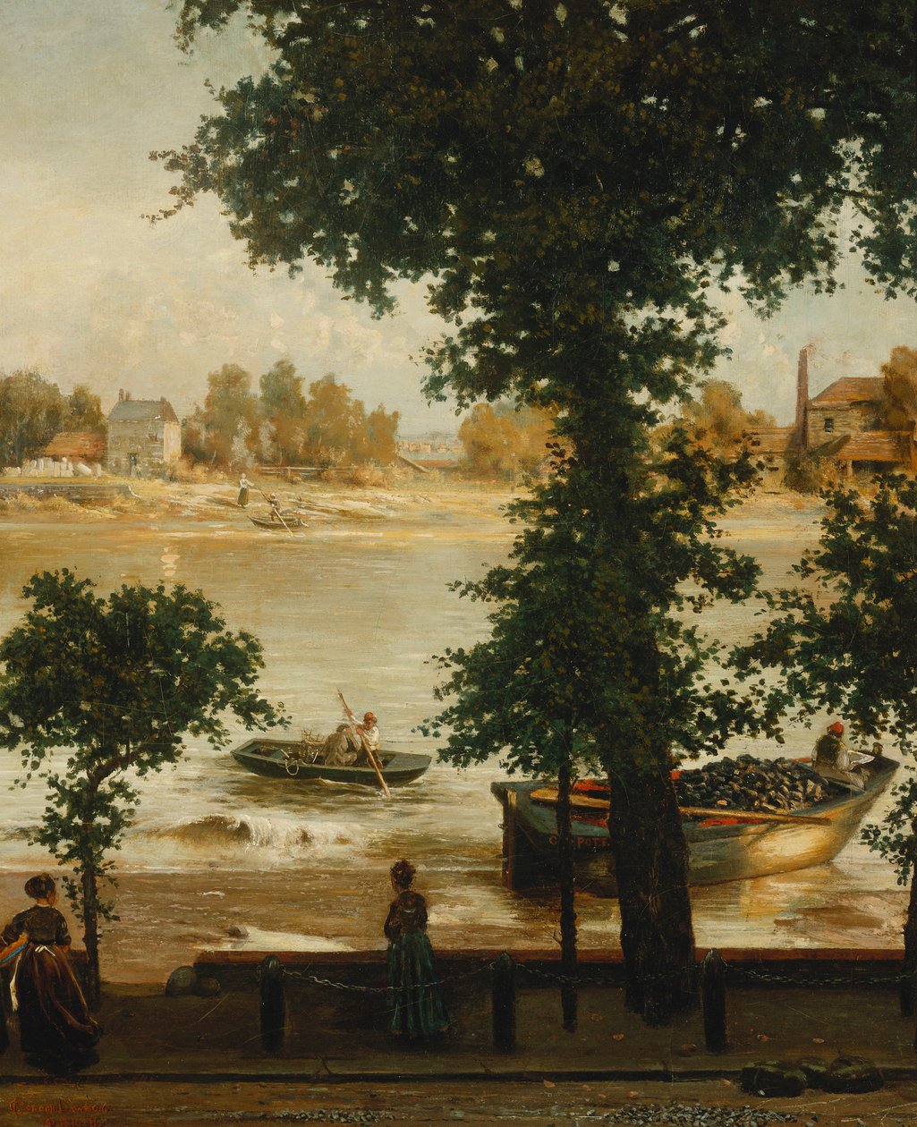 Nyári este a Cheyne Walkon, 1870-71 alkotó: Cecil Gordon Lawson