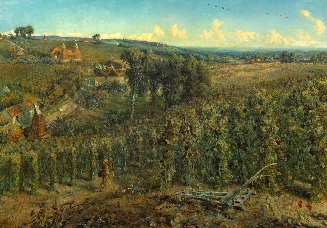 The Hop-Gardens of England, 1875 körül alkotó: Cecil Gordon Lawson
