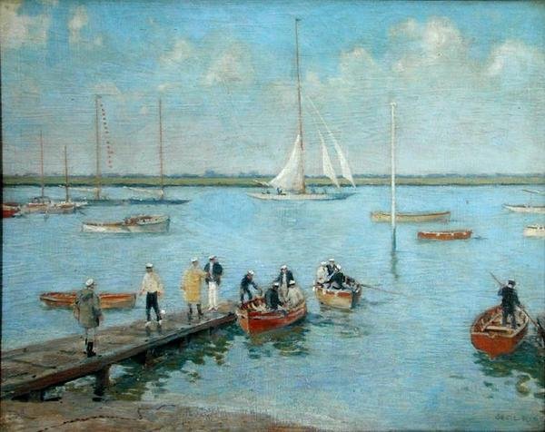 Boat Sailors (olaj, vászon) alkotó: Cecil King