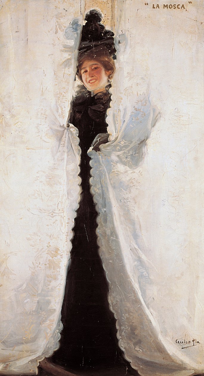 A Mosca. Cecilio Pla Gallardo (1860-1934) festménye, olaj, vászon, 1897 körül. Saint Pie Szépművészeti Múzeum. Valencia, Spanyolország. alkotó: Cecilio Pla Gallardo
