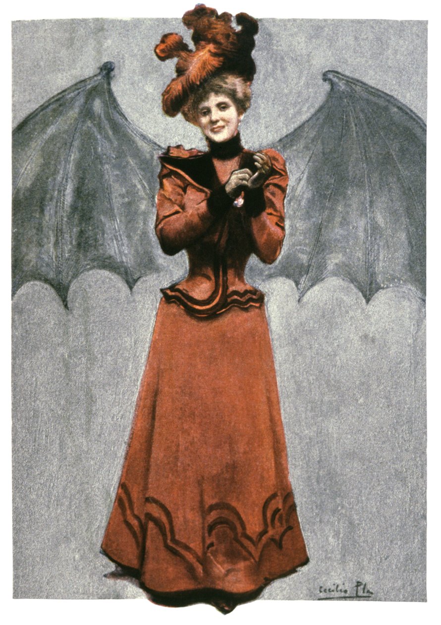 Ördögnek álcázott nő, 1900 körül (illusztráció) alkotó: Cecilio Pla Gallardo
