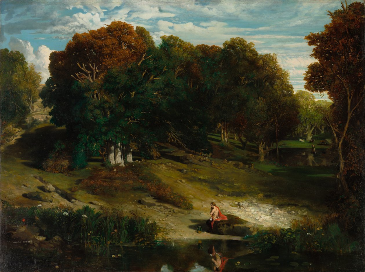 Az erdőben, 1841. alkotó: Celestin Francois Nanteuil