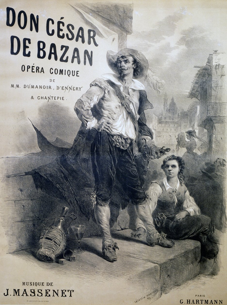 A Don Cesar de Bazan posztere, komikus opera, Philippe-Francois Dumanoir, Adolphe-Philippe D