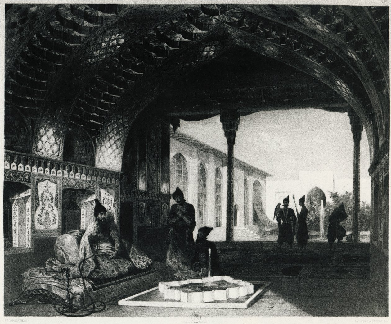 A tükörcsarnok a jereváni Sardar palotában, Celestin Francois Nanteuil (1813-1873), Örményország alkotó: Celestin Francois Nanteuil