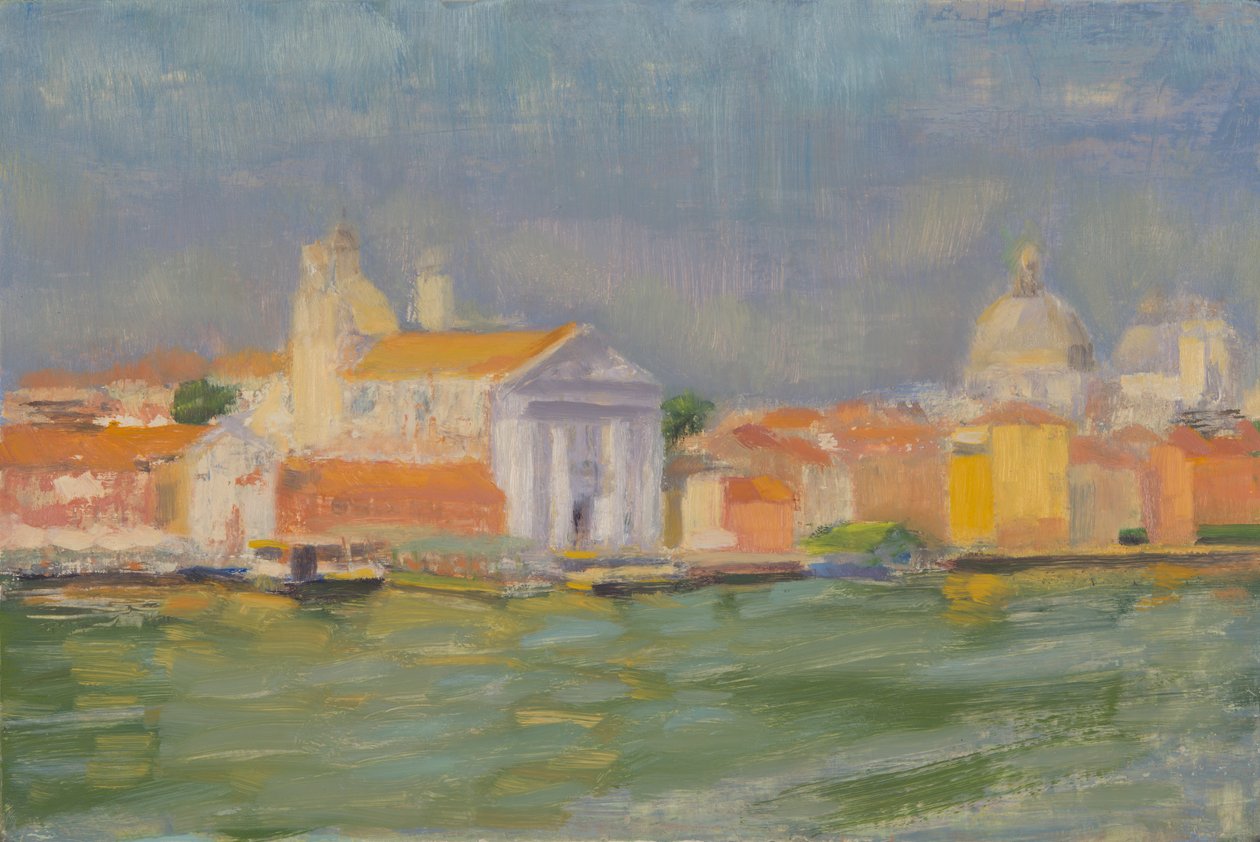 Velence, Zattere, délután (Olaj, tábla) alkotó: Celia Montague