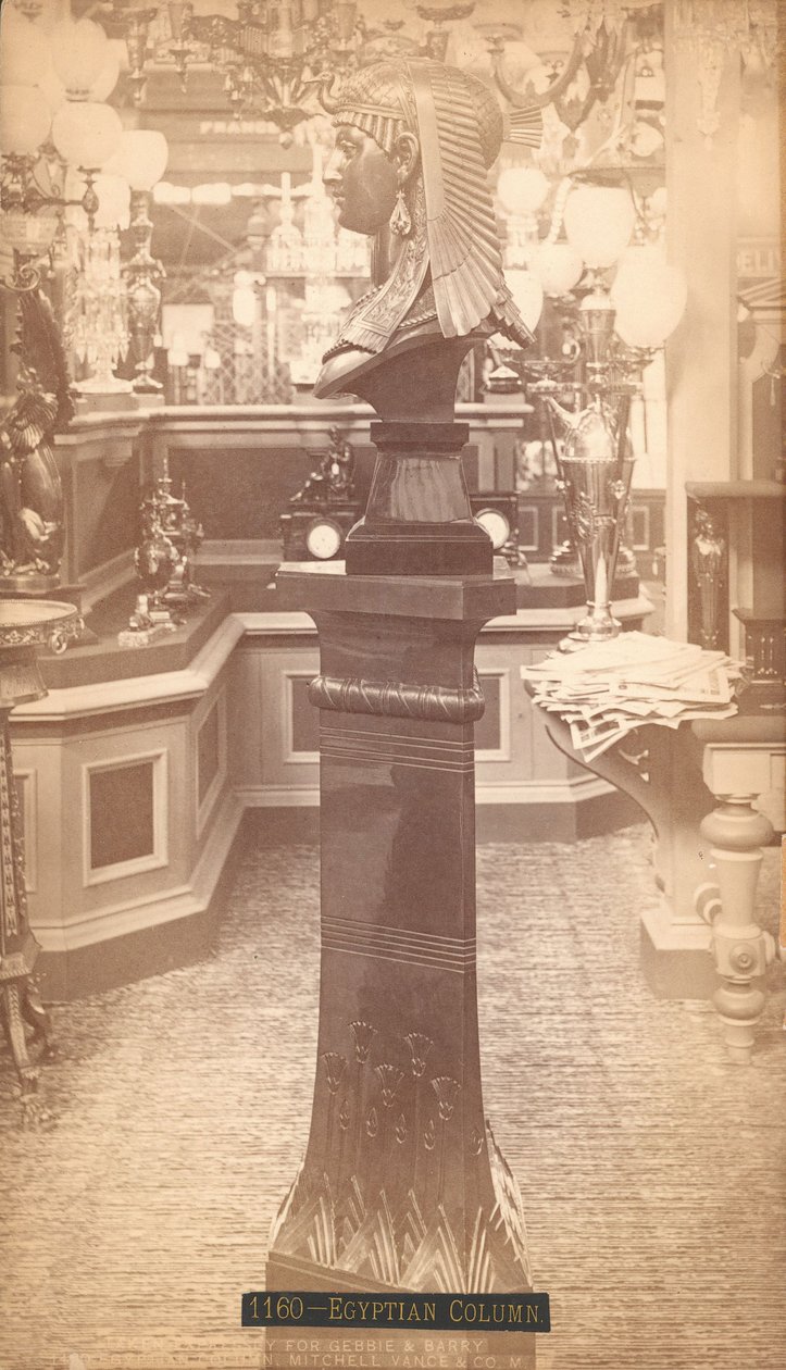 Egyiptomi oszlop, Mitchell, Vance & Co., Főépület, Centenáriumi Kiállítás, Philadelphia alkotó: Centennial Photographic Co.