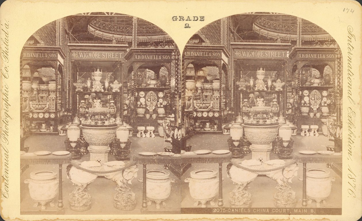 Kilátás a kínai udvarra, főépület, centenáriumi kiállítás, Philadelphia alkotó: Centennial Photographic Co.