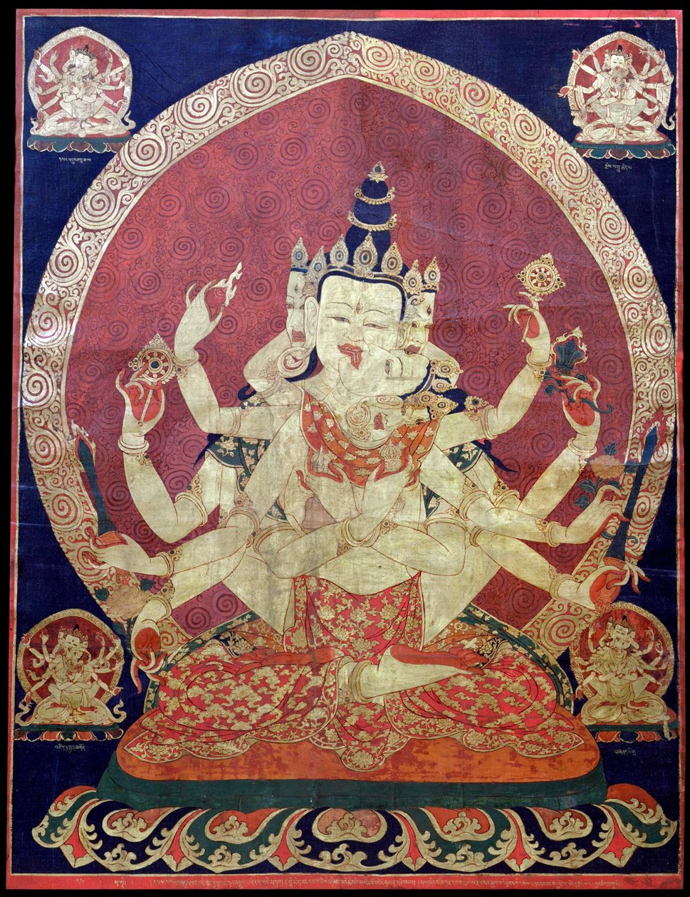 Guhyasamaja Akshobhyavajra Tanaka, 17. század. alkotó: Central Asian Art.