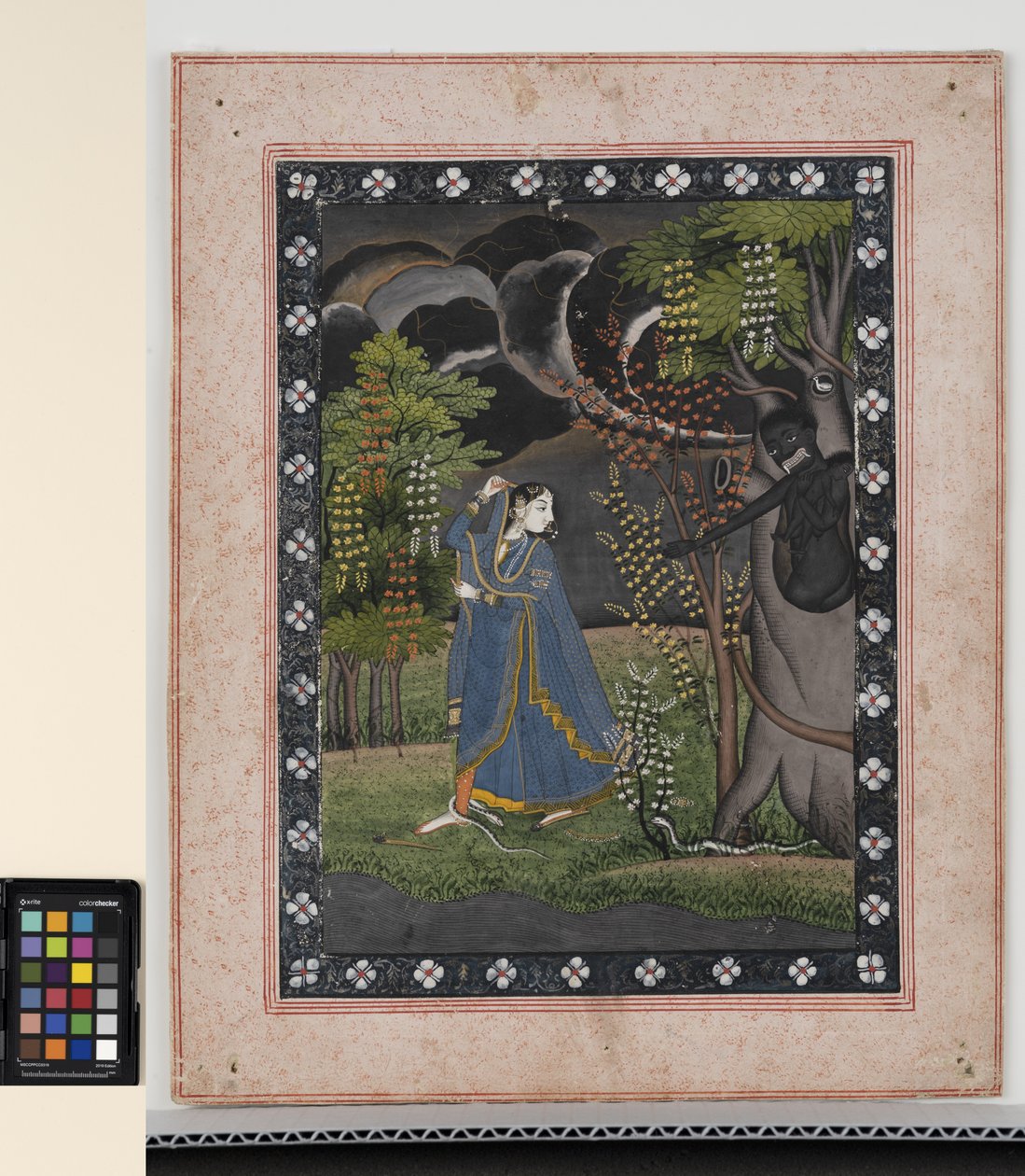 Abhisika Nayaka, C1 (OPQ pigmentek és arany papíron) alkotó: Central Indian School