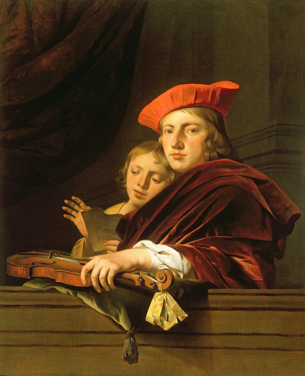Két zenész alkotó: Cesar Boetius van Everdingen