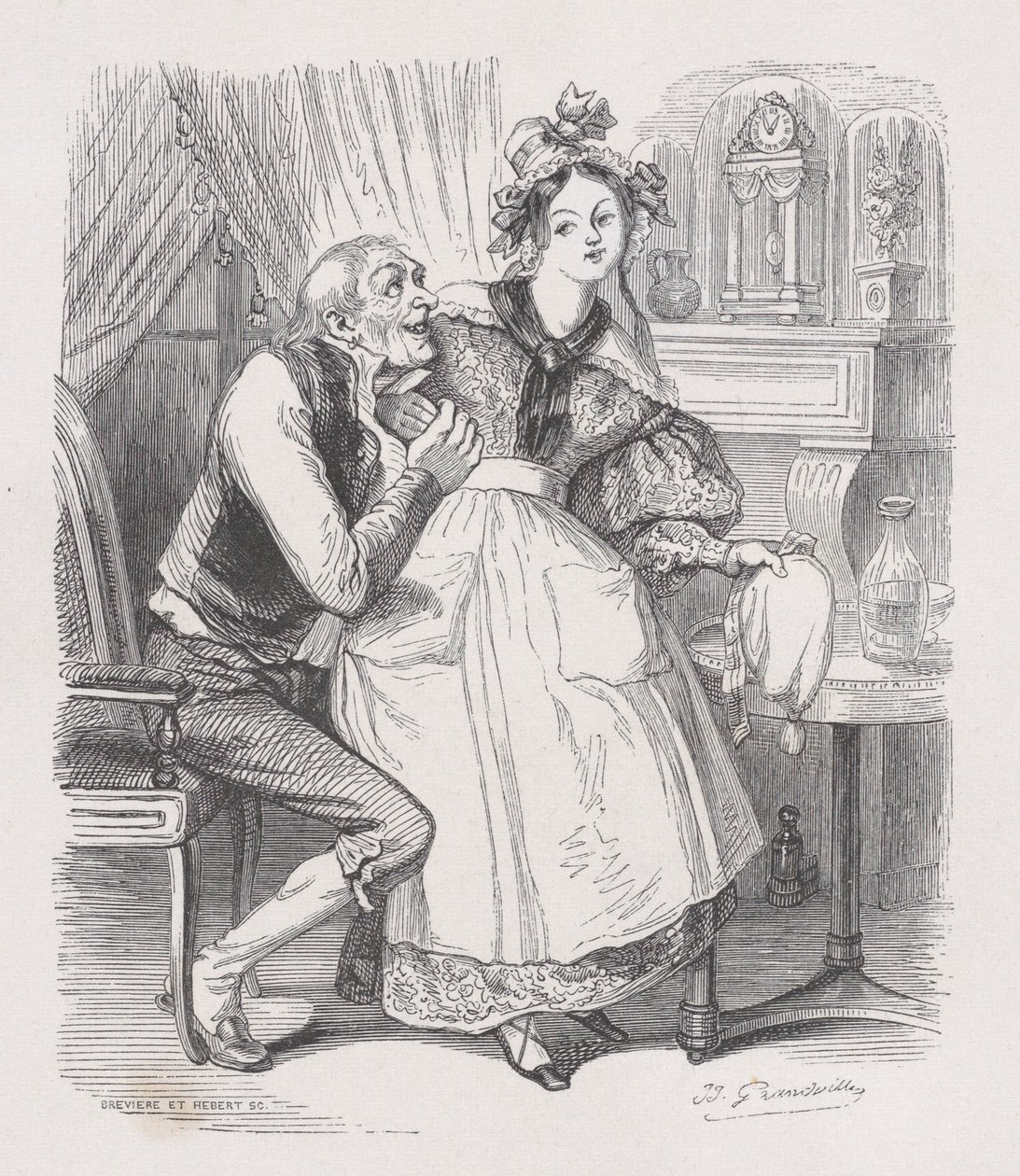 A régi agglegény Béranger teljes műveiből, 1836 alkotó: Cesar Auguste Hebert