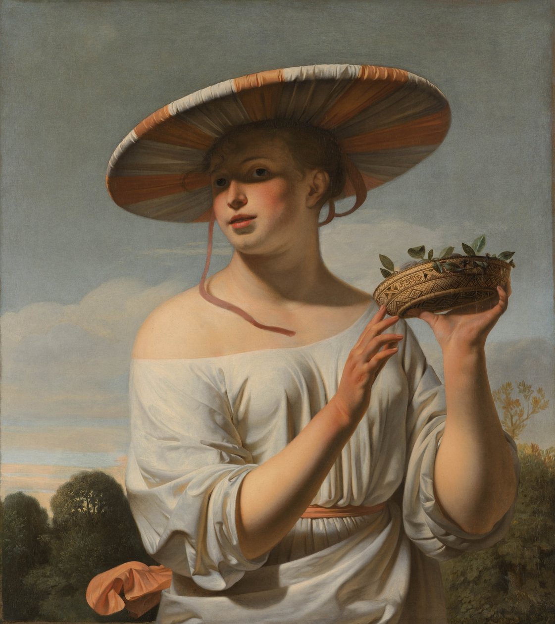 Lány nagy kalapban, 1645-1648 alkotó: Cesar Boetius van Everdingen