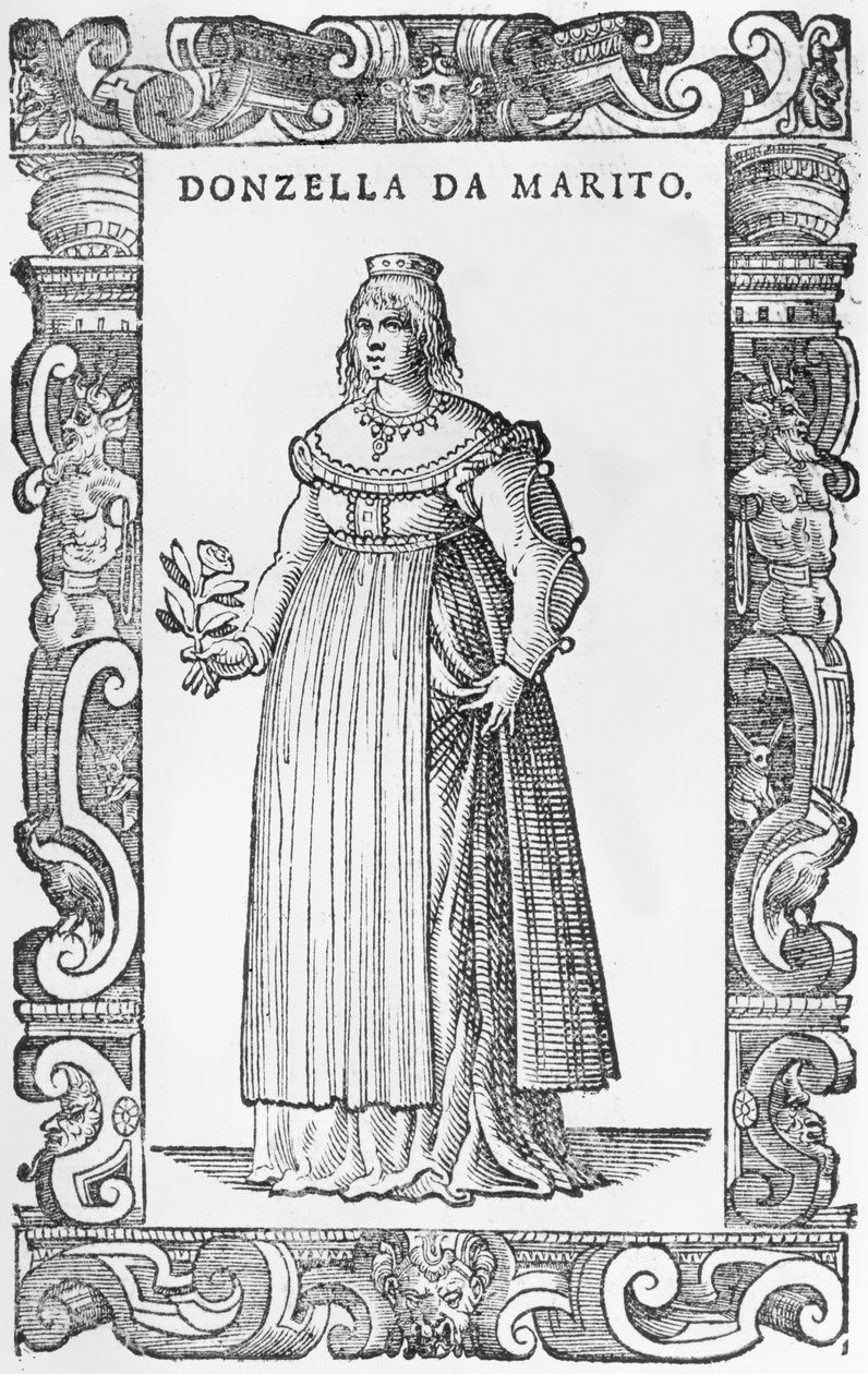 Donzella de Marito, 1590 alkotó: Cesare Vecellio