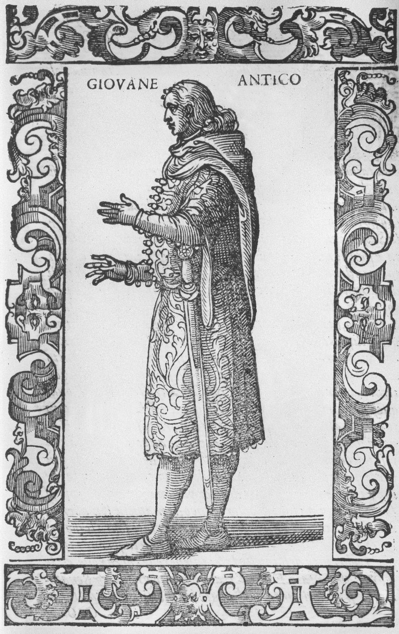 Fiatal férfi hagyományos ruhában, 1590 alkotó: Cesare Vecellio