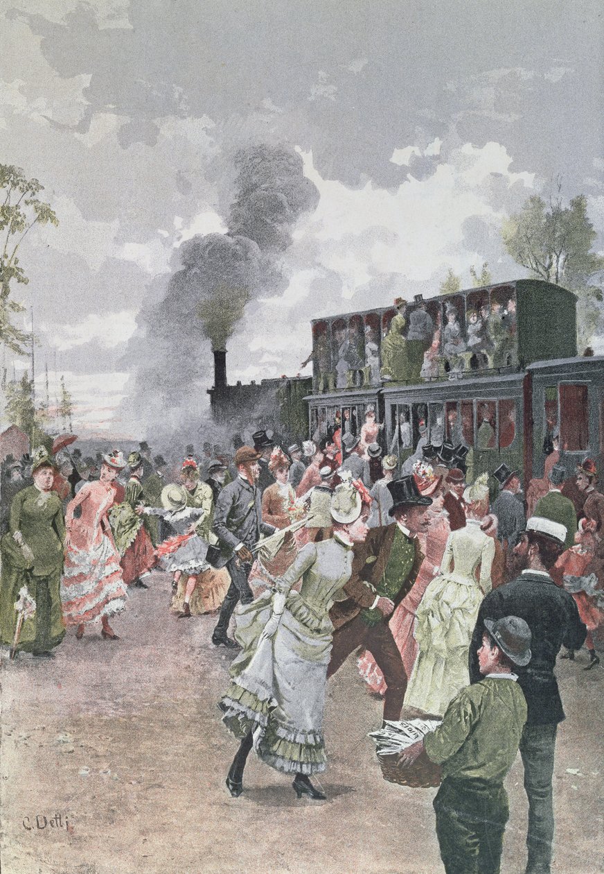A vasárnapi vonat, 1885 alkotó: Cesare Auguste Detti