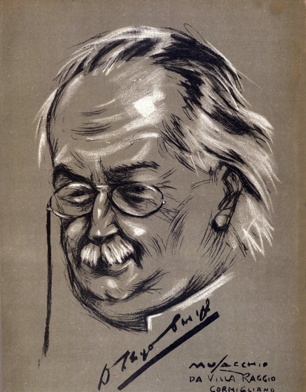 David Lloyd George (1863-1945), brit politikus. Cesare Musacchio rajzfilmje (született 1882) alkotó: Cesare Annibale Musacchio
