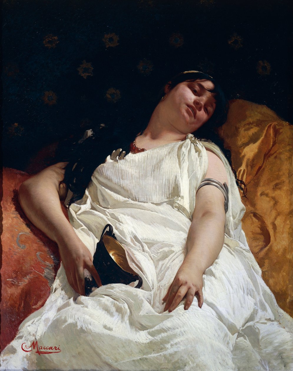 Bacchante, Cesare Maccari (1840-1919), olaj, vászon alkotó: Cesare Maccari