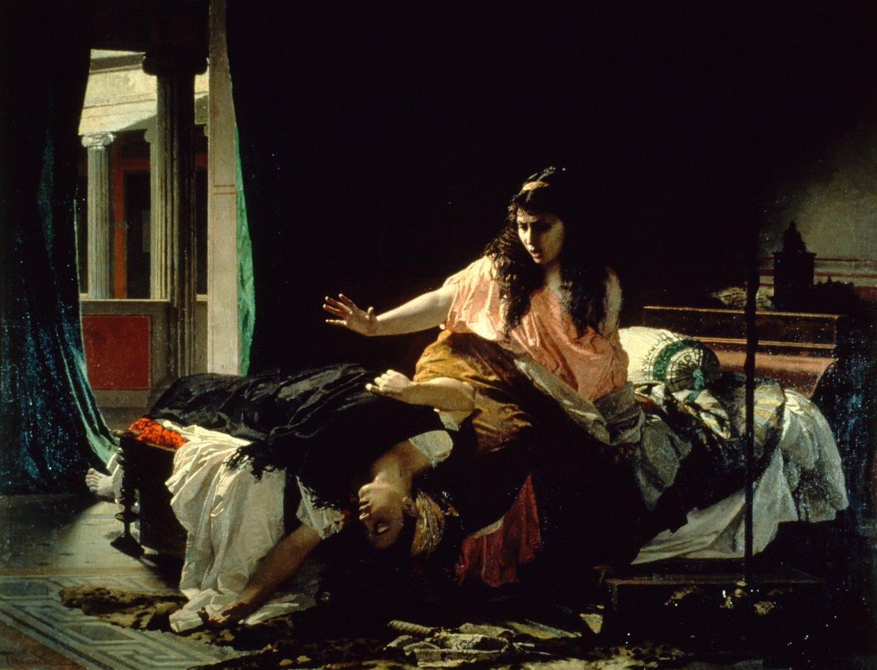 Fabiola életének epizódja, Cesare Maccari (1840-1919), olaj, vászon alkotó: Cesare Maccari