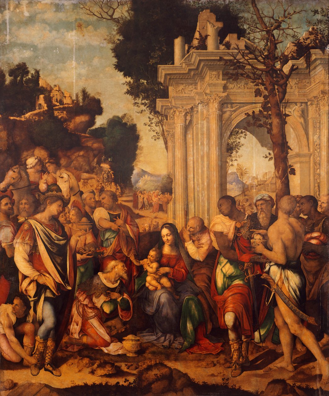 A mágusok imádása, Cesare da Sesto (1477-1523) alkotó: Cesare da Sesto