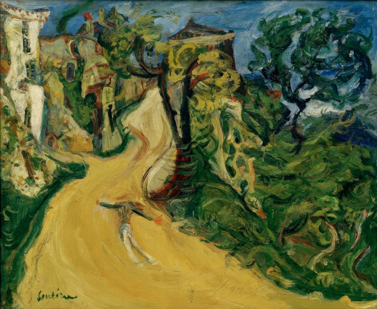 Ch. Soutine, Blue Figure (Rising Street in Cagnes) alkotó: Chaim Soutine