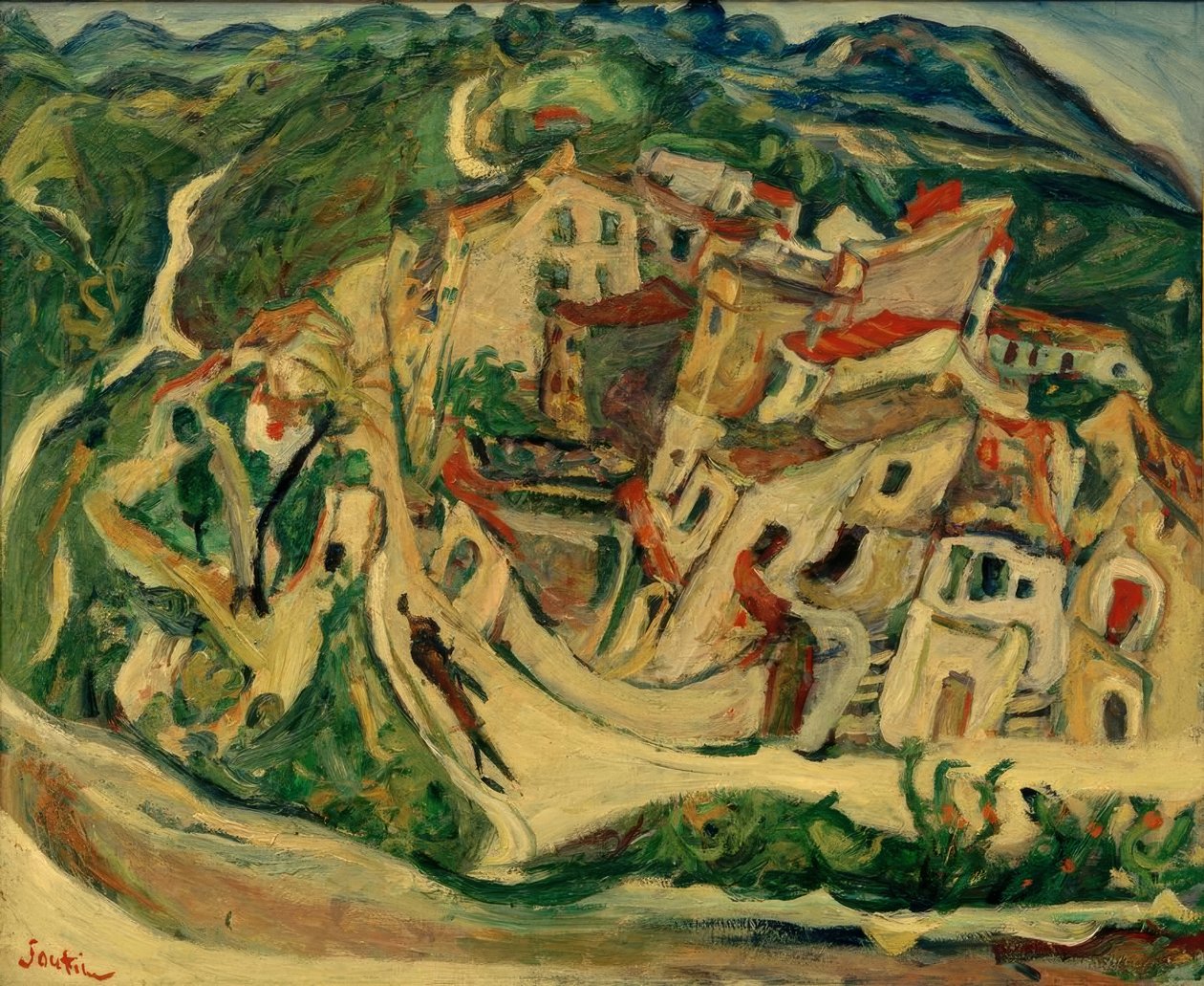 Ch. Soutine, Sicht auf Cagnes (La Gaude et les Baous) alkotó: Chaim Soutine