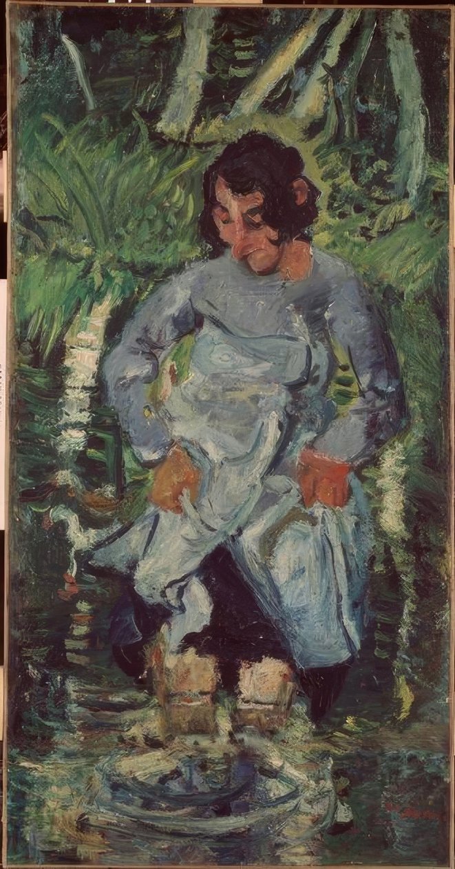 Nő belép a vízbe alkotó: Chaim Soutine