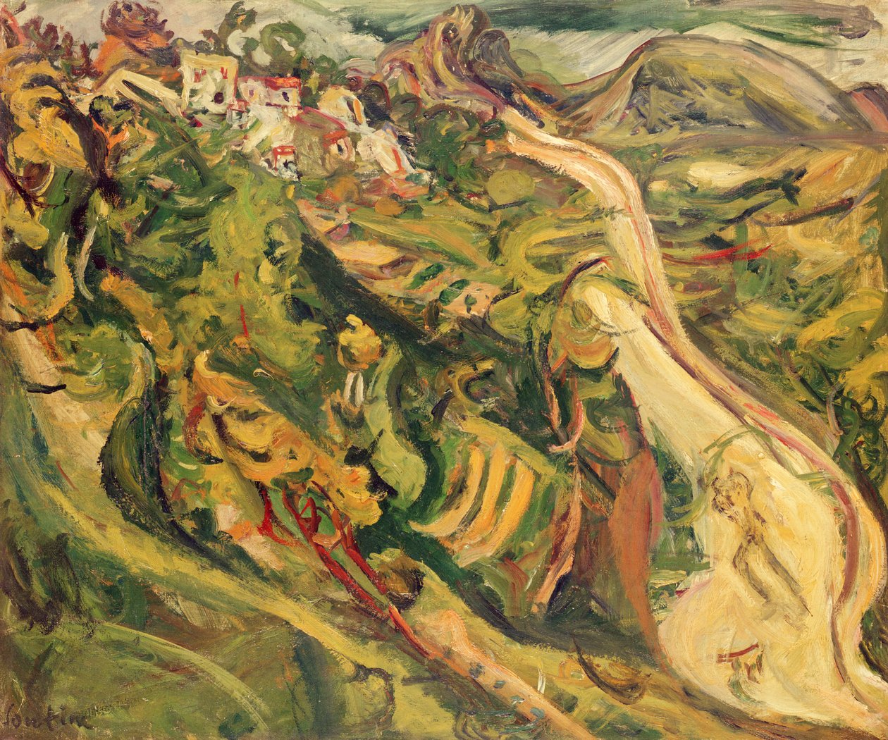 Táj - Az út, 1922 alkotó: Chaim Soutine