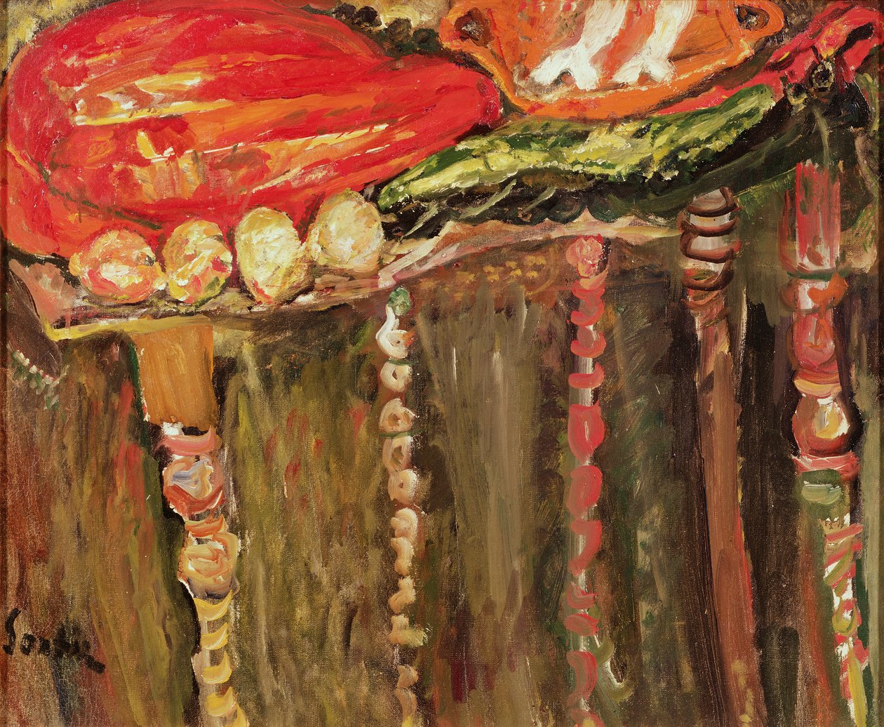 Csendélet egy darab nyers hússal, 1924 körül alkotó: Chaim Soutine