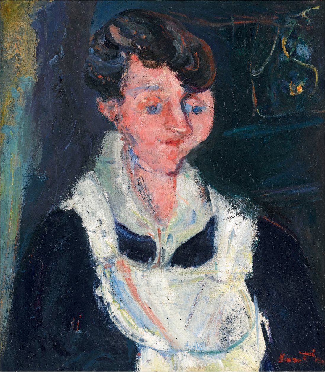 La Soubrette (Váró szobalány), 1933 körül (olaj, vászon) alkotó: Chaim Soutine