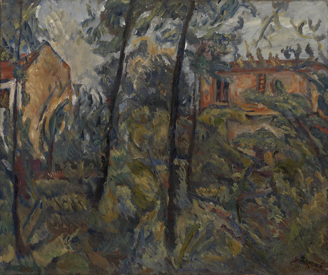 Táj házakkal, c. 1918 alkotó: Chaim Soutine
