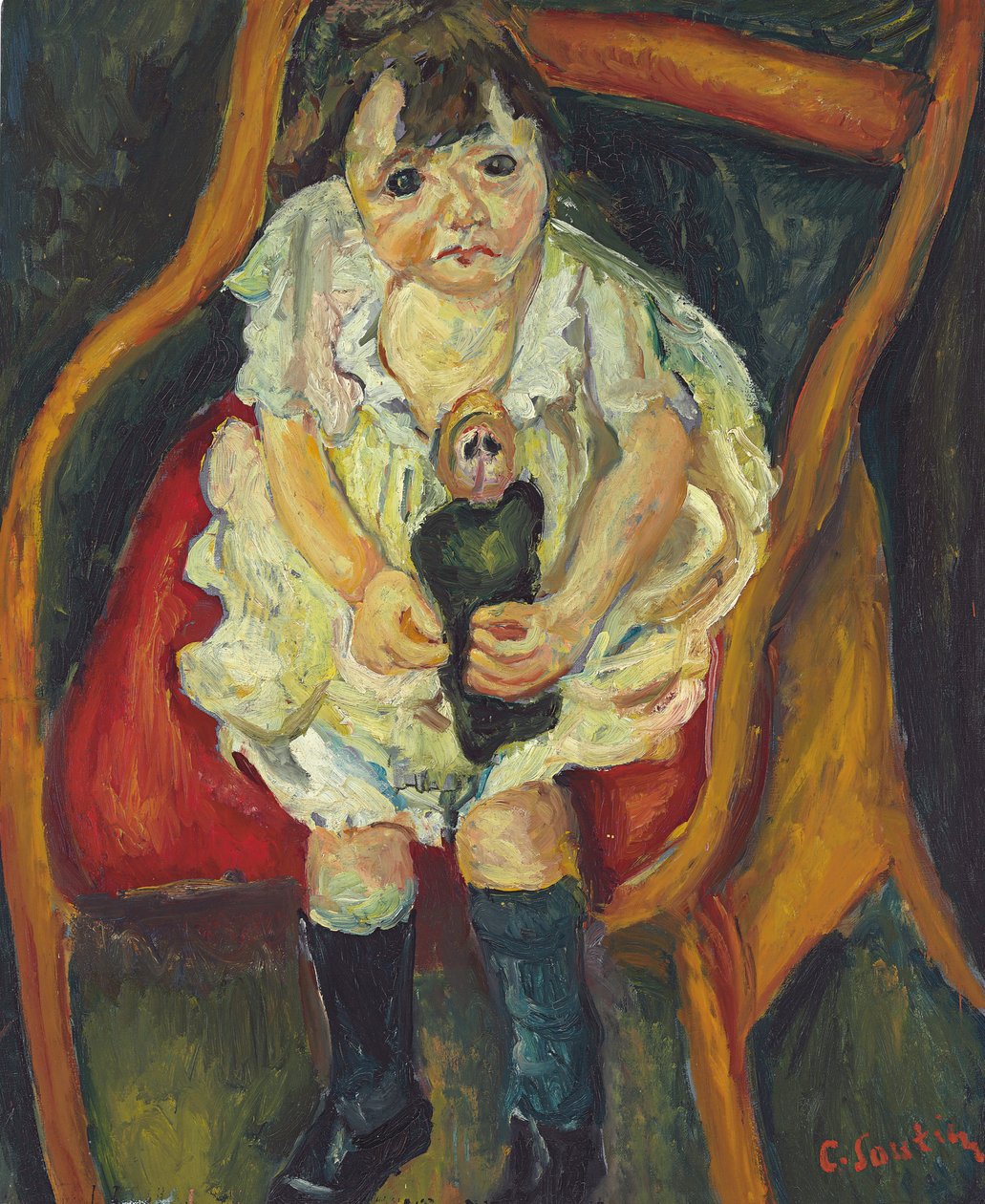 Kislány babával; La Petite Fille a la Poupee, 1925 körül alkotó: Chaim Soutine