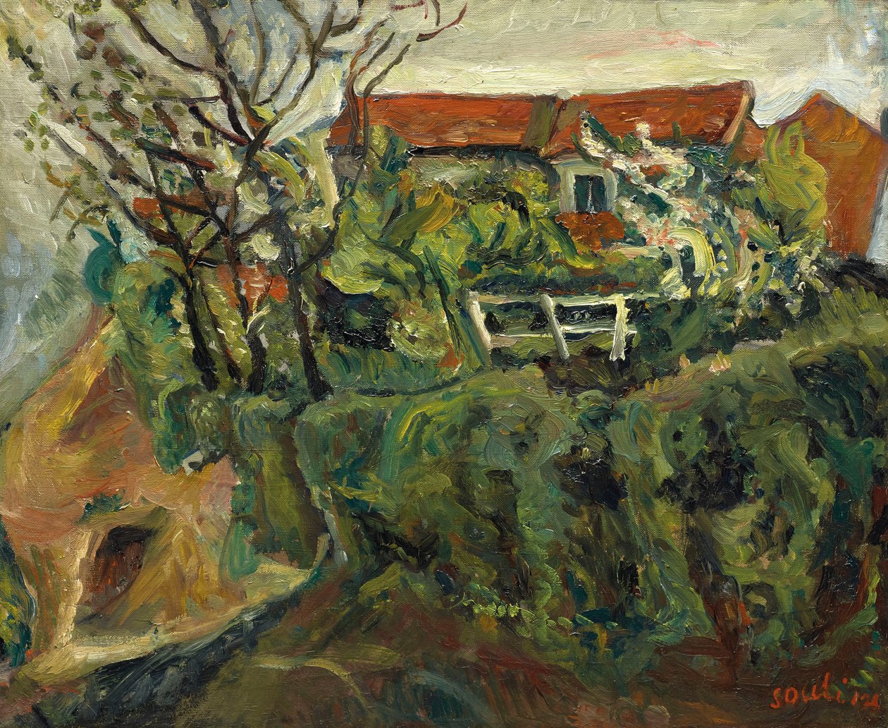 Házak a tájban, kb. 1918-1919. alkotó: Chaim Soutine