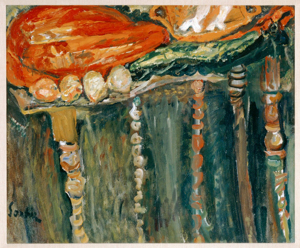 Nature morte au morceau de viande crue - csendélet egy darab nyers hússal ... (festmény, vászon) alkotó: Chaim Soutine