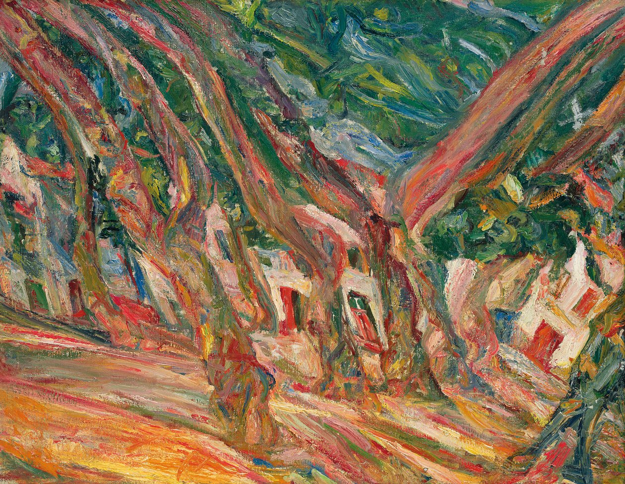 Platánfák Ceretnél; Les platanes a Ceret, 1920 körül alkotó: Chaim Soutine