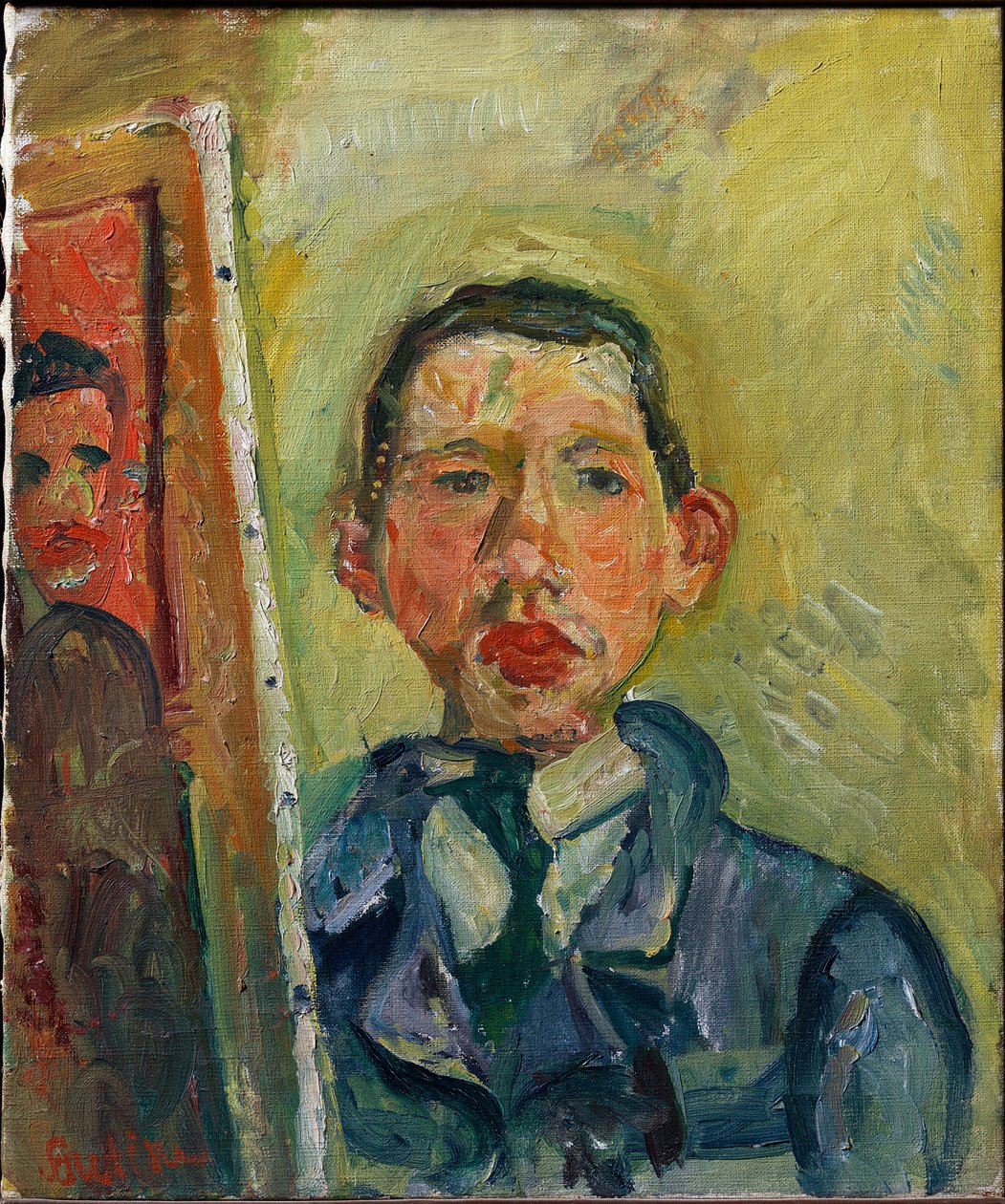 Önarckép - Soutine, Chaim (1893-1943) - c. 1918 - Olaj, vászon - 54,6x45,7 - Princetoni Egyetemi Művészeti Múzeum alkotó: Chaim Soutine
