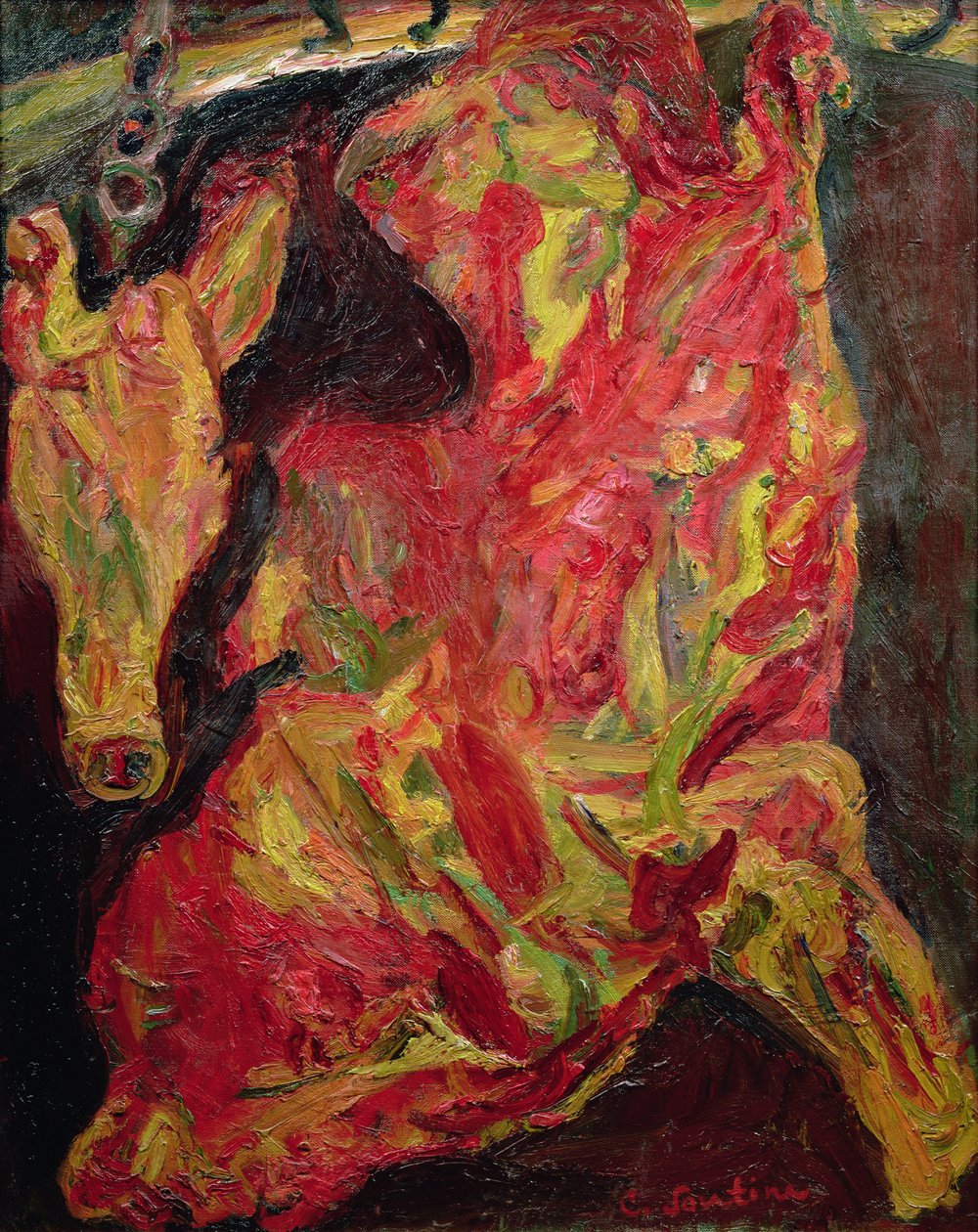 A marhahús oldala és a borjúfej, 1925 alkotó: Chaim Soutine