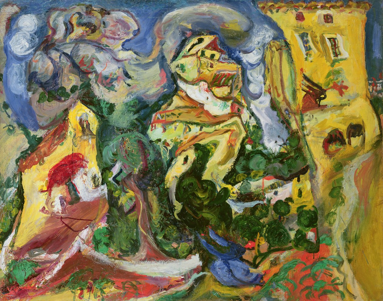 A falu, 1923 körül alkotó: Chaim Soutine